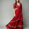 KF 1330 Red Lehenga : Georgette Blouse : Georgette Work : Sequence Embroidery Work With 2 Layer Ruffle Wedding, Party, Festive @2049/- Only | Lehenga, Bollywood Lehenga, Creative Lehenga, Designer Lehenga, Embroidered Lehenga, Party Wear Lehenga