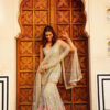 NSR 561 Off White Top : Soft Butterfly Net Sharara : Soft Butterfly Net Work : Embroidery With Heavy Sequence Work Wedding, Party, @2199/- | Salwar suit, Casual Suits, Creative suits, Designer Suits, Palazzo Suits, Party Wear Suits, Straight Suits