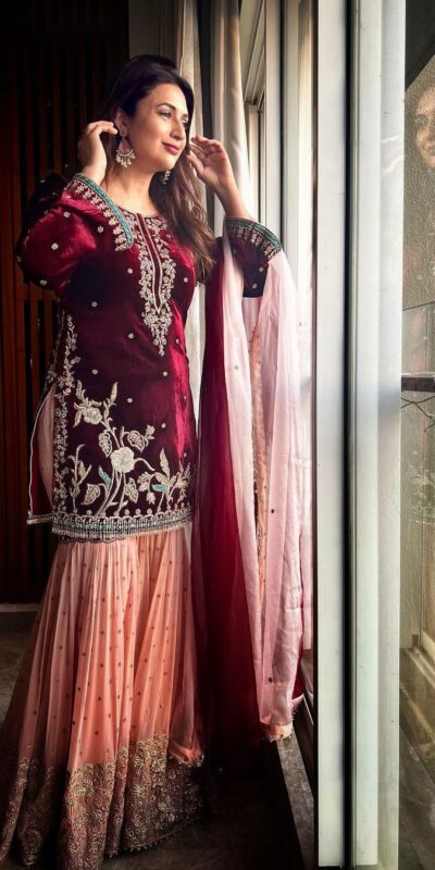 KD 1138 Maroon Top : Heavy Velvet Work : Thread Work Wedding, Party, Festive, Events Etc. Thread Work Sharara @2049 | Salwar suit, Casual Suits, Creative suits, Designer Suits, Palazzo Suits, Party Wear Suits, Straight Suits