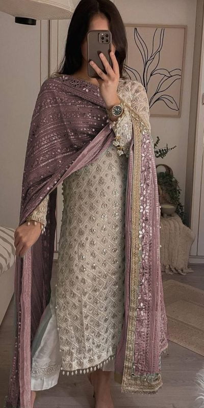 LG 1816 White Color Sequence Work Salwar Suit With Pink Dupatta Casual, Wedding, Festive, Events Etc. Expected Delivery 4-6 Working Days @2349/- | Salwar suit, Casual Suits, Creative suits, Designer Suits, Party Wear Suits, Patiala Suits, Straight Suits
