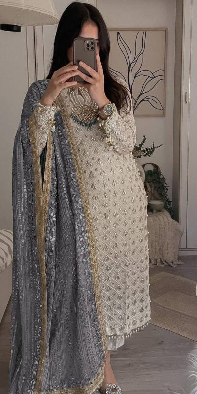 LG 1816 White Color Sequence Work Salwar Suit With Violet Dupatta Casual, Wedding, Festive, Events Etc. Expected Delivery 4-6 Working Days @2349/- | Salwar suit, Casual Suits, Creative suits, Designer Suits, Party Wear Suits, Patiala Suits, Straight Suits