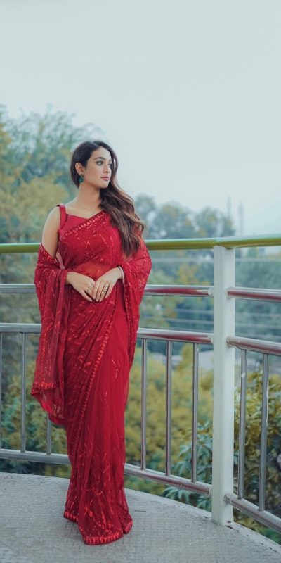 DF 3397 Red Color Georgette Multi & Sequins Embroidery Work With Lace Border On Saree Casual, Party Wear, Wedding, Events Etc. Expected Delivery 4-6 Working Days 1799/- | Sarees, Bollywood Sarees, Creative Sarees, Designer Sarees, Embroidered Sarees, Ethnic Saree, Modern Digital sarees, Party Wear Sarees