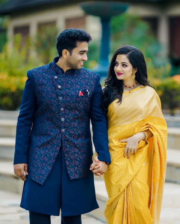 KP 3095 Yellow Color Lichi Silk Jacquard Work Beautiful Saree Casual, Party Wear, Wedding, Events Etc. Expected Delivery 4-6 Working Days @1399/- | Sarees, Bollywood Sarees, Creative Sarees, Designer Sarees, Embroidered Sarees, Ethnic Saree, Modern Digital sarees, Party Wear Sarees