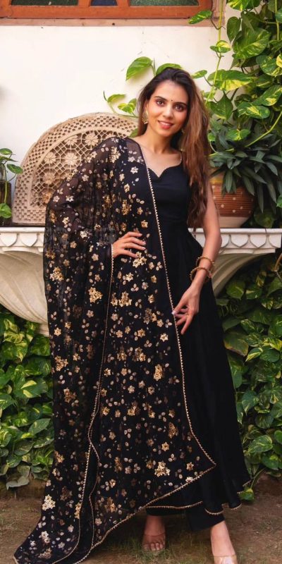 SRK 5128 Black Color Heavy Faux Georgette With Fully Flair Salwar Suit Wedding, Party, Festive, Events Expected Delivery 4-6 Working Days @ 1899/- | Jump Suits, Salwar suit, Casual Suits, Creative suits, Designer Suits, Palazzo Suits, Party Wear Suits, Patiala Suits, Straight Suits