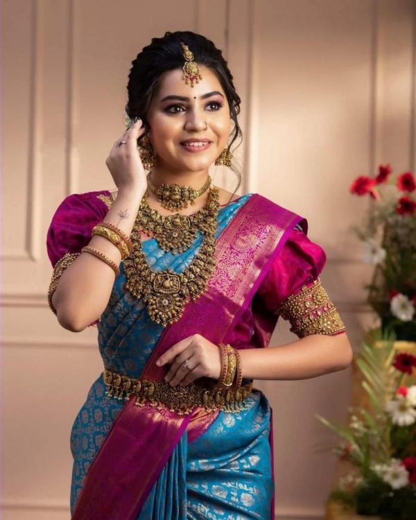 KP 4081 Blue Color Soft Lichi Silk Cloth Beautiful Rich Pallu Saree Casual, Party Wear, Wedding, Events Etc.   Expected Delivery 4-6 Working Days @ 1449/- | Sarees, Bollywood Sarees, Creative Sarees, Designer Sarees, Embroidered Sarees, Ethnic Saree, Modern Digital sarees, Party Wear Sarees