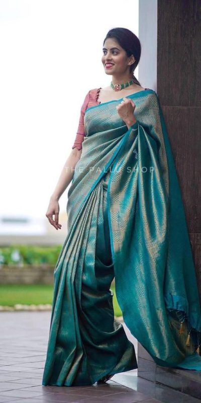 KP 4099 Blue Color Soft Lichi Silk Cloth Rich Pallu All Over Saree Events Casual, Wedding, Festive, Events Etc. Expected Delivery  4-6 Working Days @1349/- | Sarees, Bollywood Sarees, Creative Sarees, Designer Sarees, Embroidered Sarees, Ethnic Saree, Modern Digital sarees, Party Wear Sarees