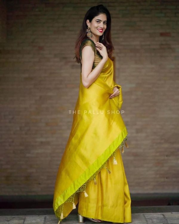 KP 4099 Yellow Color Soft Lichi Silk Cloth Rich Pallu All Over Saree Events Casual, Wedding, Festive, Events Etc. Expected Delivery  4-6 Working Days @1349/- | Sarees, Bollywood Sarees, Creative Sarees, Designer Sarees, Embroidered Sarees, Ethnic Saree, Modern Digital sarees, Party Wear Sarees