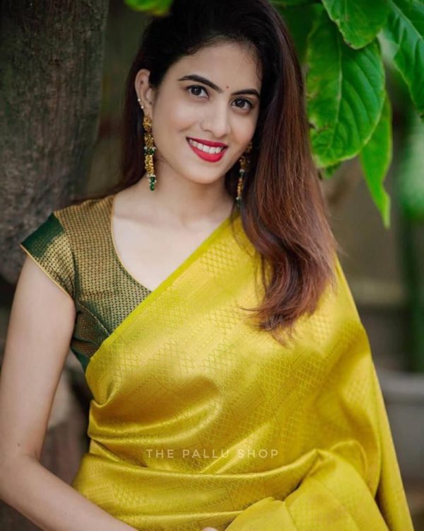 KP 4099 Yellow Color Soft Lichi Silk Cloth Rich Pallu All Over Saree Events Casual, Wedding, Festive, Events Etc. Expected Delivery  4-6 Working Days @1349/- | Sarees, Bollywood Sarees, Creative Sarees, Designer Sarees, Embroidered Sarees, Ethnic Saree, Modern Digital sarees, Party Wear Sarees
