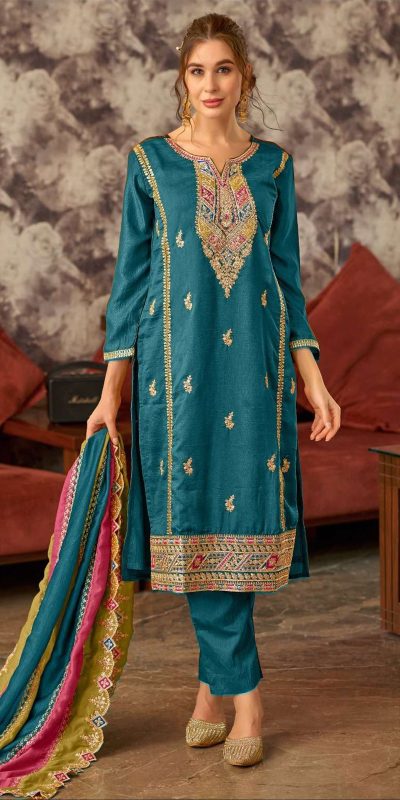 FC MARIA 1086 Blue Color Vichitra Embroidery Codding Sequence Salwar Suit Wedding, Party, Festive events, etc. Expected Delivery 4-6 Working Days @2099/- | Jump Suits, Salwar suit, Casual Suits, Creative suits, Designer Suits, Palazzo Suits, Party Wear Suits, Patiala Suits, Straight Suits