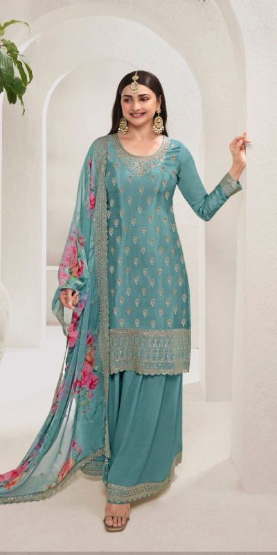 DS 67832 Blue color Viscose Chinon Embroidered Sequence Salwar Suit Casual, Wedding, Party, Festive, Events . Expected Delivery 4-6 Working Days @2849/- | Salwar suit, Casual Suits, Creative suits, Designer Suits, Palazzo Suits, Party Wear Suits, Patiala Suits, Straight Suits