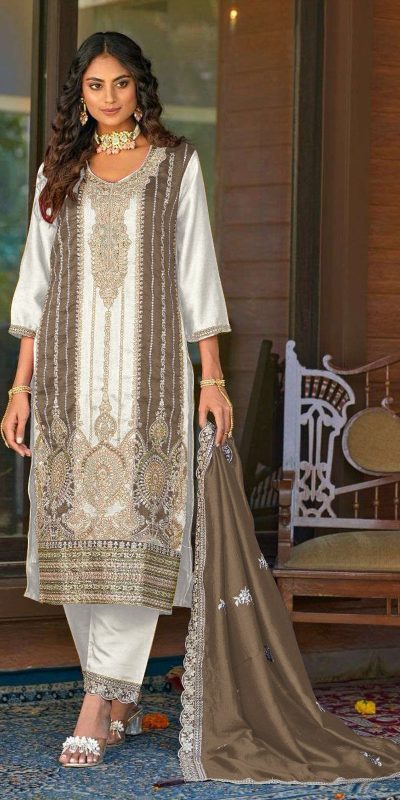 FC MARIA 1083 White Color Vichitra Embroidery Codding Sequence Salwar Suit Wedding, Party, Festive events, etc.  Expected Delivery  4-6 Working Days @2099/- | Jump Suits, Salwar suit, Casual Suits, Creative suits, Designer Suits, Palazzo Suits, Party Wear Suits, Patiala Suits, Straight Suits