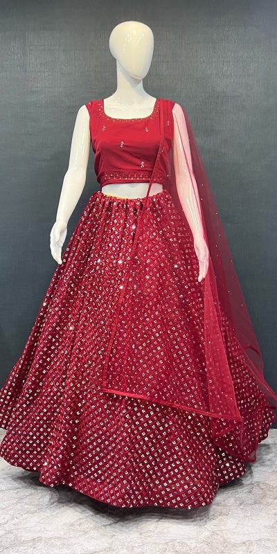 RC 241 Red Color Heavy Georgette Embroidery Sequins Lehenga Choli Casual, Party Wedding, Festive, Events Etc. Delivery  4-6 Working Days 1999/- | Lehenga, Bollywood Lehenga, Creative Lehenga, Designer Lehenga, Embroidered Lehenga, Party Wear Lehenga