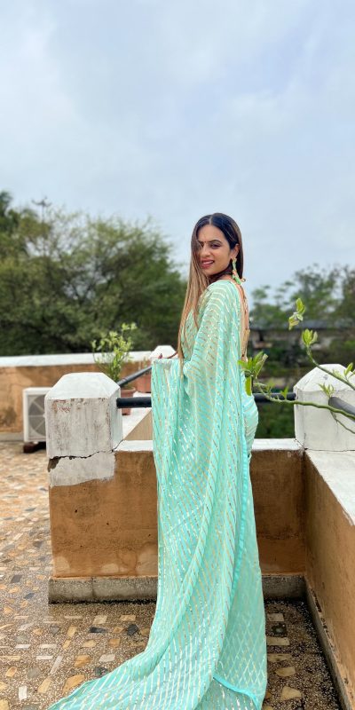 JR 582 Aquamarine Color Georgette Embroidery Sequence Saree Casual, Wedding, Festive, Events Expected Delivery  4-6 Working Days @1649/- | Sarees, Bollywood Sarees, Creative Sarees, Designer Sarees, Embroidered Sarees, Ethnic Saree, Modern Digital sarees, Party Wear Sarees