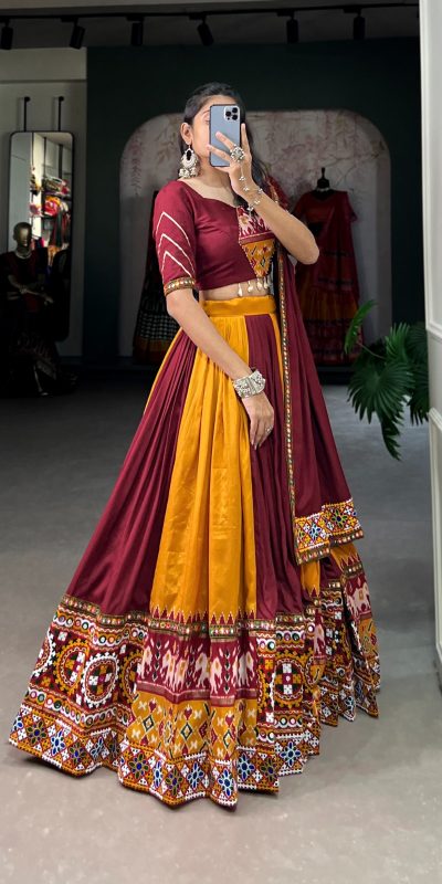 LNB 1617 Mustard Color Rayon Printed Silk Work Lehenga Choli Festive Party Wedding, Events etc. Delivery 4-6 Working Days @4399/- | Lehenga, Bollywood Lehenga, Creative Lehenga, Designer Lehenga, Embroidered Lehenga, Party Wear Lehenga
