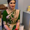 Pretty Green Color Soft Lichi Silk Jacquard All Over Saree