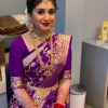 Pretty Violet Color Soft Lichi Silk Jacquard All Over Saree