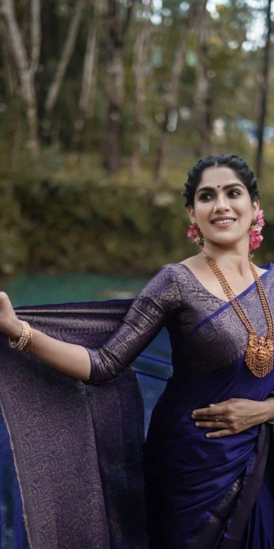 KP 3042 Navy Blue Color Soft Lichi Silk Jacquard On All Over Saree Casual, Party Wear, Wedding, Events Etc. Expected Delivery 4-6 Working Days @1349/- | Sarees, Bollywood Sarees, Creative Sarees, Designer Sarees, Embroidered Sarees, Ethnic Saree, Modern Digital sarees, Party Wear Sarees