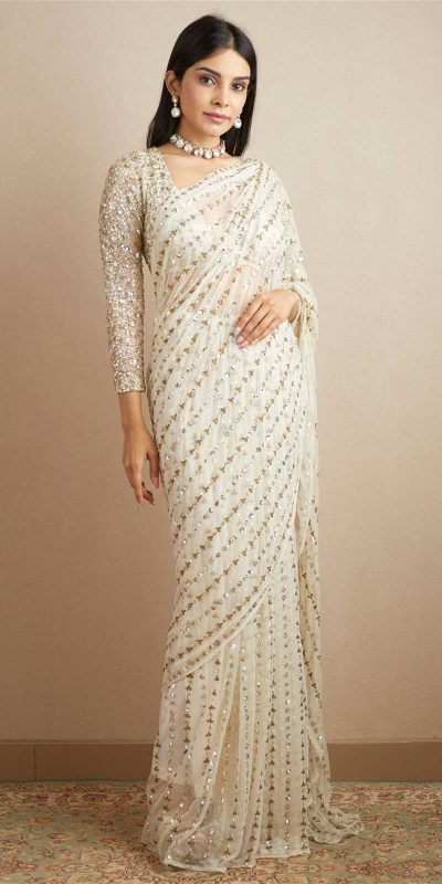 JR-602 Graceful Gold Color Fox Georgette With Embroidery Work Saree Casual, Wedding, Party, Festive, Events Etc. 4-6 Working Days @ 1699/- only | Gowns, Bollywood Gowns, Creative Gowns, Designer Gowns, Embroidered Gowns, Party Wear Gowns, Sarees, Bollywood Sarees, Creative Sarees, Designer Sarees, Embroidered Sarees, Ethnic Saree, Modern Digital sarees, Party Wear Sarees