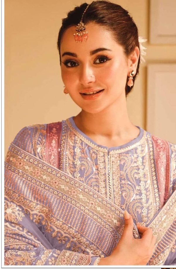 Amazing Light Purple Color Fox Georgette With Embroidery Sequence With Moti Salwar Suit