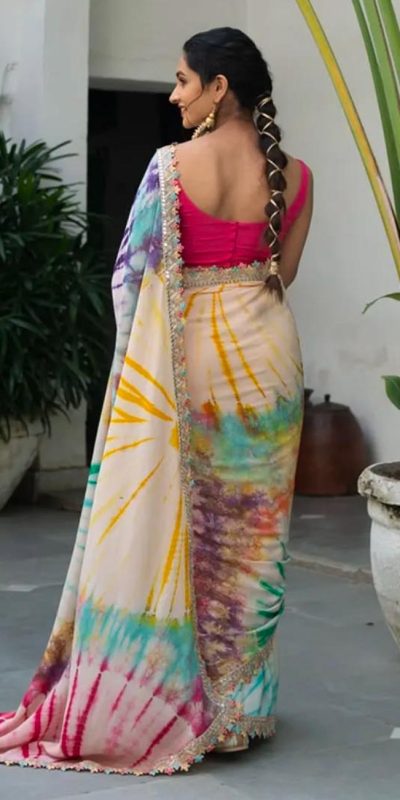 MS 459 Multi color Chinon fabric Embroidery Coding Sequins Lace Saree Casual, Wedding, Festive, Events . Expected Delivery 4-6 Working Days @1649/- only | Sarees, Bollywood Sarees, Creative Sarees, Designer Sarees, Embroidered Sarees, Ethnic Saree, Modern Digital sarees, Party Wear Sarees