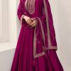 Marron Silk Georgette with Embroidery Work Anarkal Suit