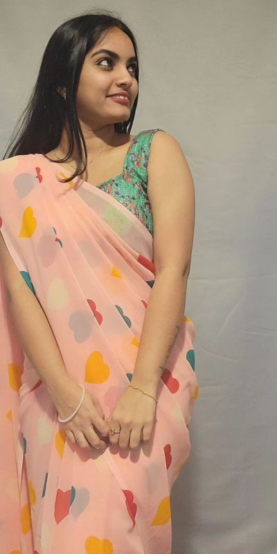 SC 215 Peach Color Soft Georgette Silk Digital Print Heart Design Ready To Wear Saree, Wedding, Festive, Events . Expected Delivery 4-6 Working Days @1499/ | Sarees, Bollywood Sarees, Creative Sarees, Designer Sarees, Embroidered Sarees, Ethnic Saree, Modern Digital sarees, Party Wear Sarees