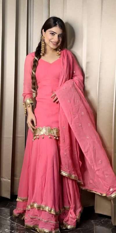 MF 445 Pink Color Chinon Silk 5mm Embroidery Sequence Work Salwar Suit Casual, Wedding, Party, Festive, Events Etc.4-6 Working Days@ 2149/-only | Jump Suits, Salwar suit, Casual Suits, Creative suits, Designer Suits, Palazzo Suits, Party Wear Suits, Patiala Suits, Straight Suits