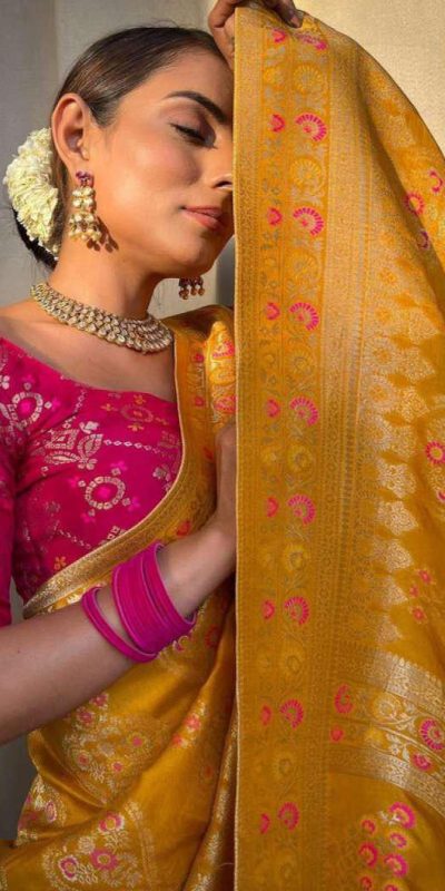 MS 476 Yellow Color Soft Lichi Silk Kubera Pattu On All Over Saree Casual, Wedding, Festive, Events . Expected Delivery 4-6 Working Days @1299/- only | Sarees, Bollywood Sarees, Creative Sarees, Designer Sarees, Embroidered Sarees, Ethnic Saree, Modern Digital sarees, Party Wear Sarees