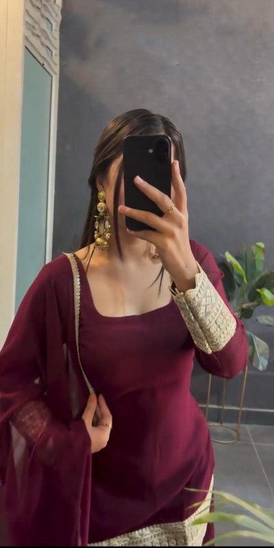 VLM 253 Marron Color Fox Georgette With Heavy Embroidery Work Salwar Suit Casual, Wedding, Party, Festive, Events Etc.4-6 Working Days@ 1899/-only | Jump Suits, Salwar suit, Casual Suits, Creative suits, Designer Suits, Palazzo Suits, Party Wear Suits, Patiala Suits, Straight Suits