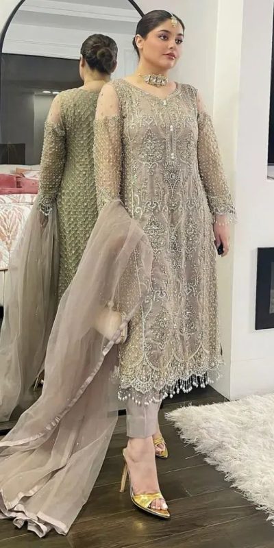 KF 1674 Cream Color Soft Net Embroidery Sequences With Dimond Work Fancy Lass Salwar Suit , Wedding, Party, Festive, Events Etc.4-6 Working Days@ 2049/-only | Jump Suits, Salwar suit, Casual Suits, Creative suits, Designer Suits, Palazzo Suits, Party Wear Suits, Patiala Suits, Straight Suits
