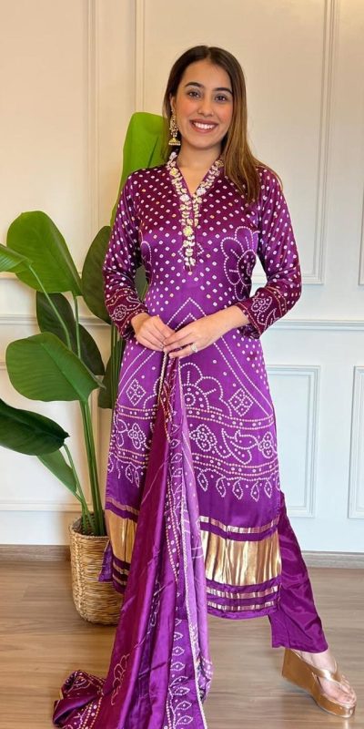 MF 751 Violet Color Chinon Silk Wide Digital Print Coding Work Salwar Suit Casual, Wedding, Party, Festive, Events Etc.4-6 Working Days@ 1599/-only | Jump Suits, Salwar suit, Casual Suits, Creative suits, Designer Suits, Palazzo Suits, Party Wear Suits, Patiala Suits, Straight Suits