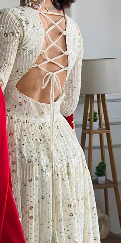 VLM 253 White Color Fox Georgette With Heavy Embroidery Work Salwar Suit Casual, Wedding, Party, Festive, Events Etc.4-6 Working Days@ 1949/-only | Jump Suits, Salwar suit, Casual Suits, Creative suits, Designer Suits, Palazzo Suits, Party Wear Suits, Patiala Suits, Straight Suits