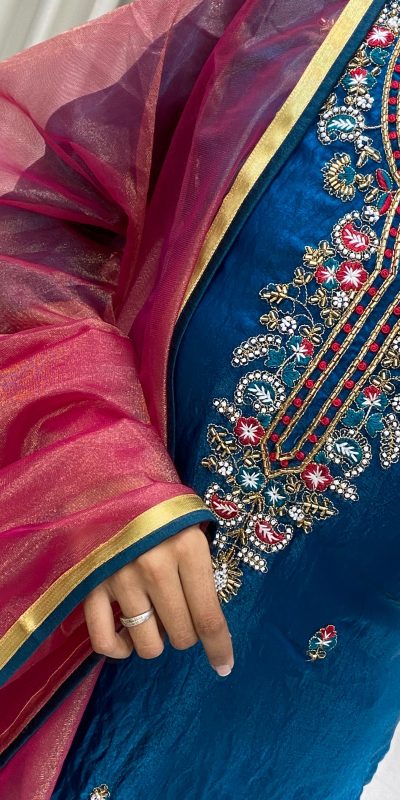 BE 301 Peacock Blue Color Fendi Silk Hand Work Salwar Suit Casual, Wedding, Party, Festive, Events Etc.4-6 Working Days@ 1799/-only | Jump Suits, Salwar suit, Casual Suits, Creative suits, Designer Suits, Palazzo Suits, Party Wear Suits, Patiala Suits, Straight Suits