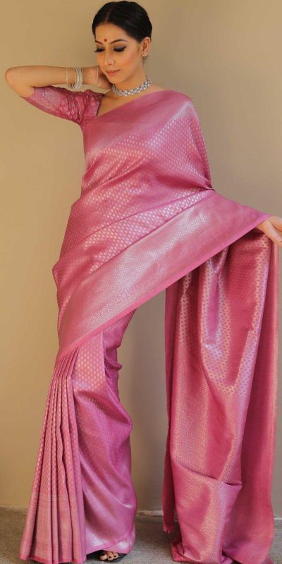 KP 6018 Light pink Color Soft Lichi Silk Jacquard Work On All Over Saree Casual, Wedding, Festive, Events . Expected Delivery  4-6 Working Days @1349/- only                                                                                                                                             | Sarees, Bollywood Sarees, Creative Sarees, Designer Sarees, Embroidered Sarees, Ethnic Saree, Modern Digital sarees, Party Wear Sarees