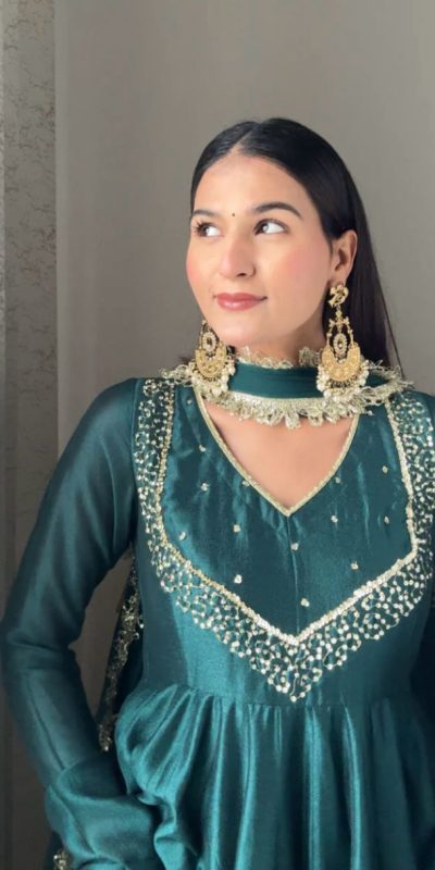 VLM 238 Blue Color Star Georgette With Embroidery Work Anarkali Gown Casual, Wedding, Party, Festive, Events Etc.4-6 Working Days@ 1999/-only | Gowns, Bollywood Gowns, Creative Gowns, Designer Gowns, Embroidered Gowns, Party Wear Gowns
