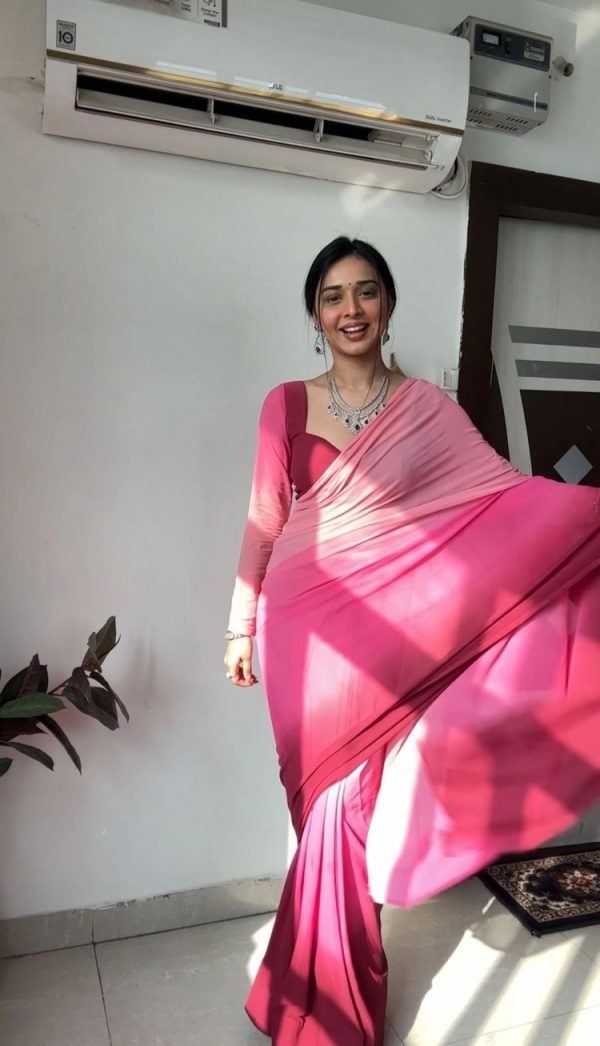 Multi Soft Georgette Silk Saree - Image 3