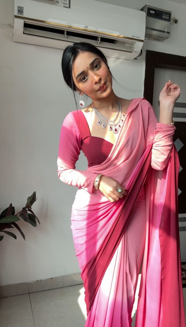 Multi Soft Georgette Silk Saree - Image 4