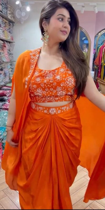 RTC 5859 Orange Color Satin Silk Thread With Sequence Dhoti Suit Casual, Wedding, Festive, Events. Expected Delivery 4-6 Working Days @1999/- only | Jump Suits, Salwar suit, Casual Suits, Creative suits, Designer Suits, Palazzo Suits, Party Wear Suits, Patiala Suits, Straight Suits