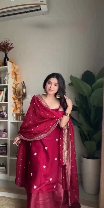 RTC 5854 Red Color Jimi Choo Thread with Sequence Salwar Suit Casual, Wedding, Festive, Events . Expected Delivery 4-6 Working Days @1899/- only | Jump Suits, Salwar suit, Casual Suits, Creative suits, Designer Suits, Palazzo Suits, Party Wear Suits, Patiala Suits, Straight Suits