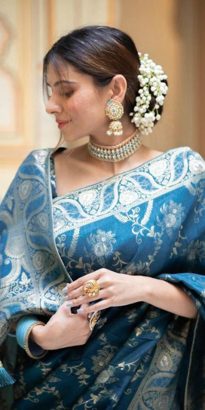 MB 494 Blue Color Soft Litchi Silk All Over Weaving Saree Casual, Wedding, Festive, Events . Expected Delivery 4-6 Working Days @1199/- only | Sarees, Bollywood Sarees, Creative Sarees, Designer Sarees, Embroidered Sarees, Ethnic Saree, Modern Digital sarees, Party Wear Sarees