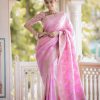 MB 494 Light Pink Color Soft Litchi Silk All Over Weaving Saree Casual, Wedding, Festive, Events . Expected Delivery  4-6 Working Days @1199/- only                                                                                                                                             | Sarees, Bollywood Sarees, Creative Sarees, Designer Sarees, Embroidered Sarees, Ethnic Saree, Modern Digital sarees, Party Wear Sarees
