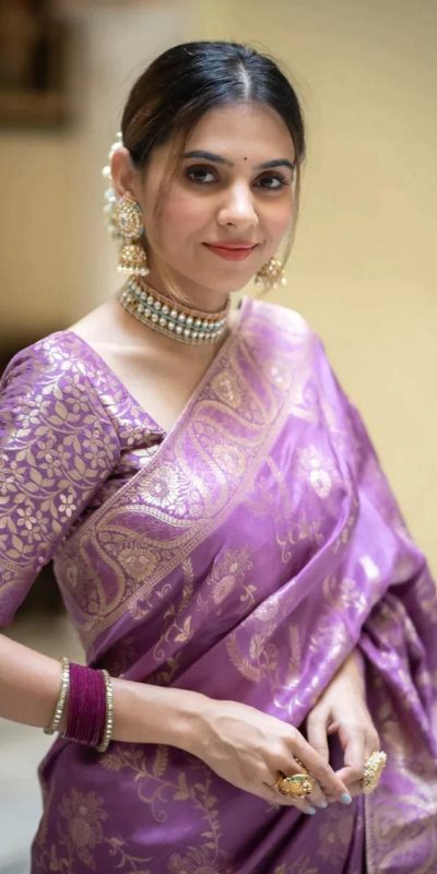 MB 494 Purple Color Soft Litchi Silk All Over Weaving Saree Casual, Wedding, Festive, Events . Expected Delivery 4-6 Working Days @1199/- only | Sarees, Bollywood Sarees, Creative Sarees, Designer Sarees, Embroidered Sarees, Ethnic Saree, Modern Digital sarees, Party Wear Sarees