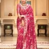 MB 494 Rani Pink Color Soft Litchi Silk All Over Weaving Saree Casual, Wedding, Festive, Events . Expected Delivery  4-6 Working Days @1199/- only                                                                                                                                             | Sarees, Bollywood Sarees, Creative Sarees, Designer Sarees, Embroidered Sarees, Ethnic Saree, Modern Digital sarees, Party Wear Sarees