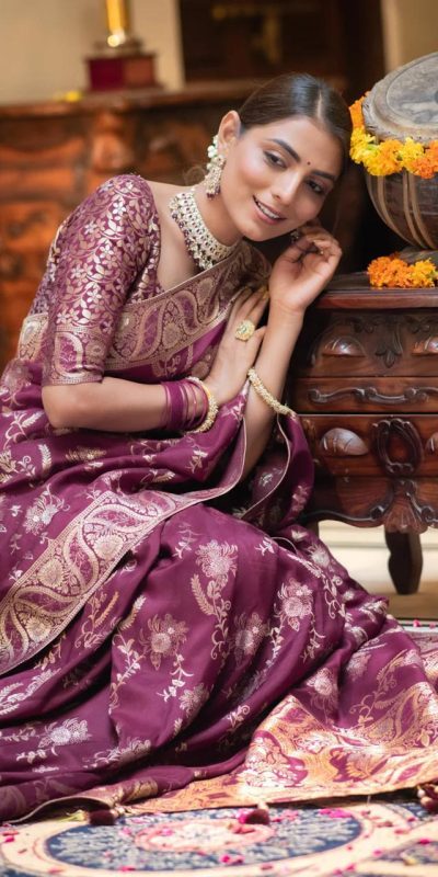 MB 494 Wine Color Soft Litchi Silk All Over Weaving Saree Casual, Wedding, Festive, Events . Expected Delivery  4-6 Working Days @1199/- only                                                                                                                                             | Sarees, Bollywood Sarees, Creative Sarees, Designer Sarees, Embroidered Sarees, Ethnic Saree, Modern Digital sarees, Party Wear Sarees