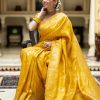 MB 494 Yellow Color Soft Litchi Silk All Over Weaving Saree Casual, Wedding, Festive, Events . Expected Delivery  4-6 Working Days @1199/- only                                                                                                                                             | Sarees, Bollywood Sarees, Creative Sarees, Designer Sarees, Embroidered Sarees, Ethnic Saree, Modern Digital sarees, Party Wear Sarees