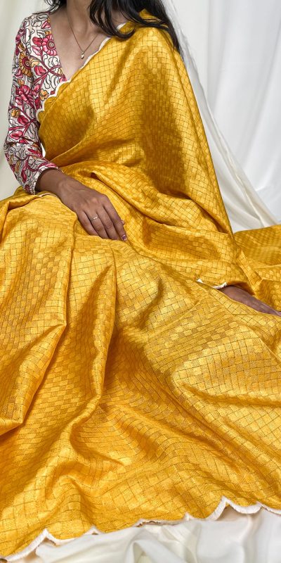 YNF 7706 Yellow Color Gadwall Chex Arce Work Saree Casual, Wedding, Festive, Events . Expected Delivery 4-6 Working Days @1549/- only | Sarees, Bollywood Sarees, Creative Sarees, Designer Sarees, Embroidered Sarees, Ethnic Saree, Modern Digital sarees, Party Wear Sarees