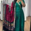 Elegant Rama Color Chinon Thread Sequence Work Gown