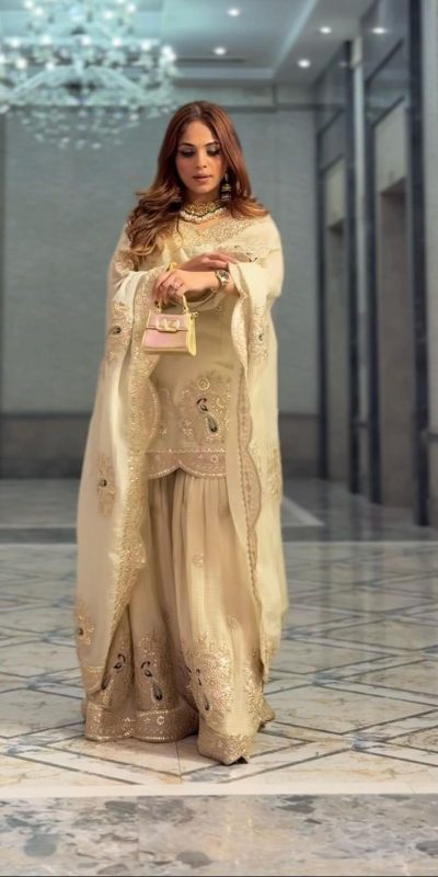 SR 1675 Half White Color Chinon Silk Sequence Work Salwar Suit Casual, Wedding, Festive, Events . Expected Delivery 4-6 Working Days @2249/- only | Jump Suits, Salwar suit, Casual Suits, Creative suits, Designer Suits, Palazzo Suits, Party Wear Suits, Patiala Suits, Straight Suits