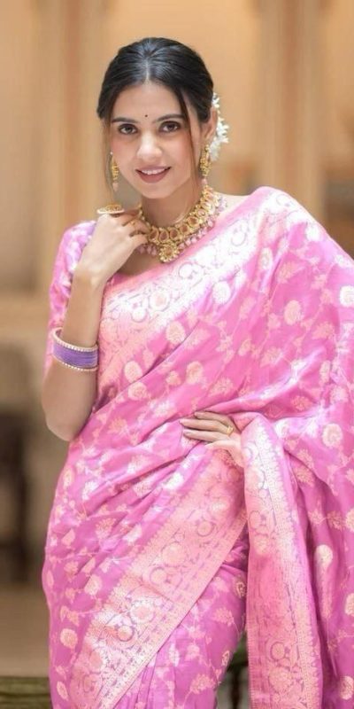 MS 483 Pink Color Soft Litchi Silk Kubera Pattu Saree Casual, Wedding, Festive, Events . Expected Delivery 4-6 Working Days @1199/- only | Sarees, Bollywood Sarees, Creative Sarees, Designer Sarees, Embroidered Sarees, Ethnic Saree, Modern Digital sarees, Party Wear Sarees