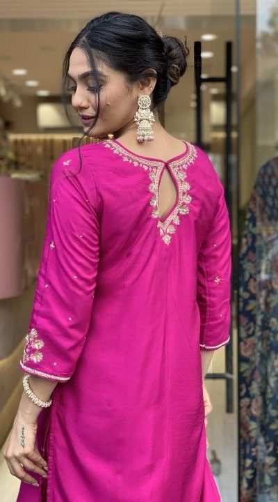 MF 755 Rani pink Color Roman Silk Coding Work Salwar Suit Casual, Wedding, Party, Festive, Events Etc.4-6 Working Days@ 1699/-only | Jump Suits, Salwar suit, Casual Suits, Creative suits, Designer Suits, Palazzo Suits, Party Wear Suits, Patiala Suits, Straight Suits